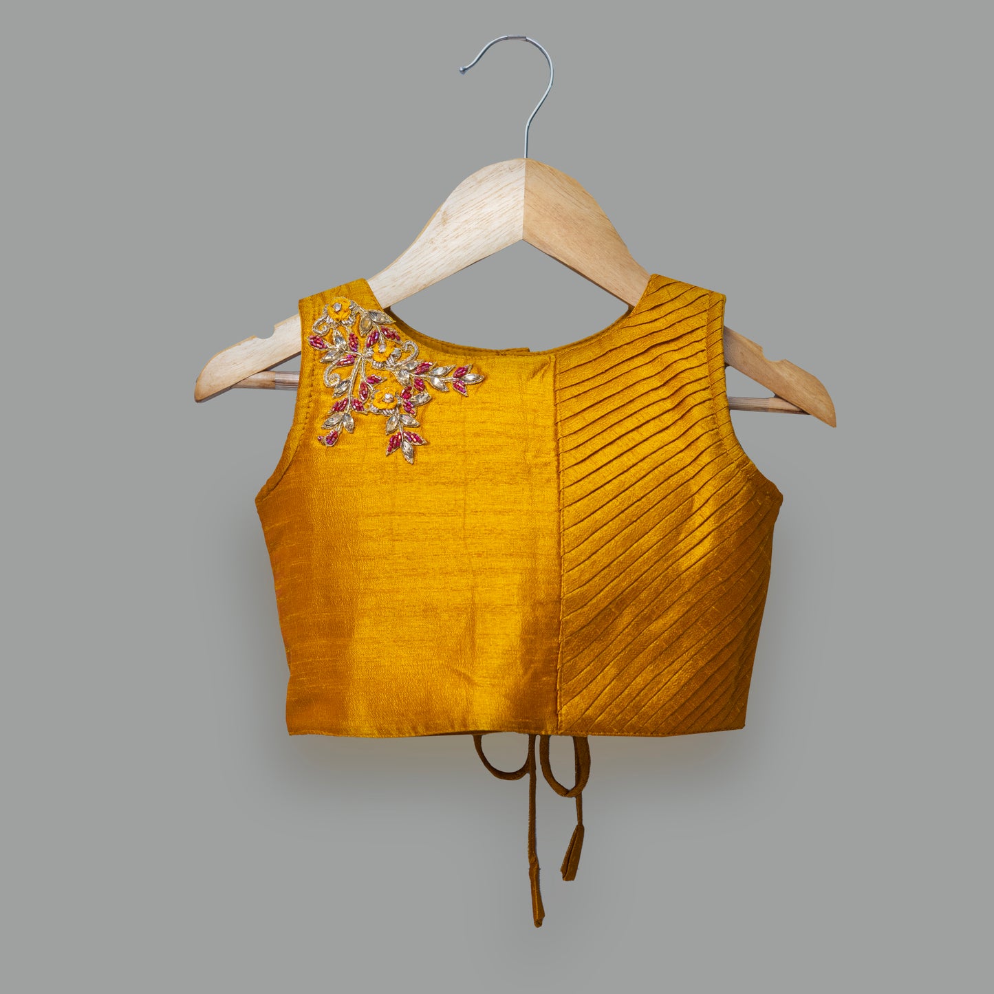 Yellow and Maroon Lehenga Choli