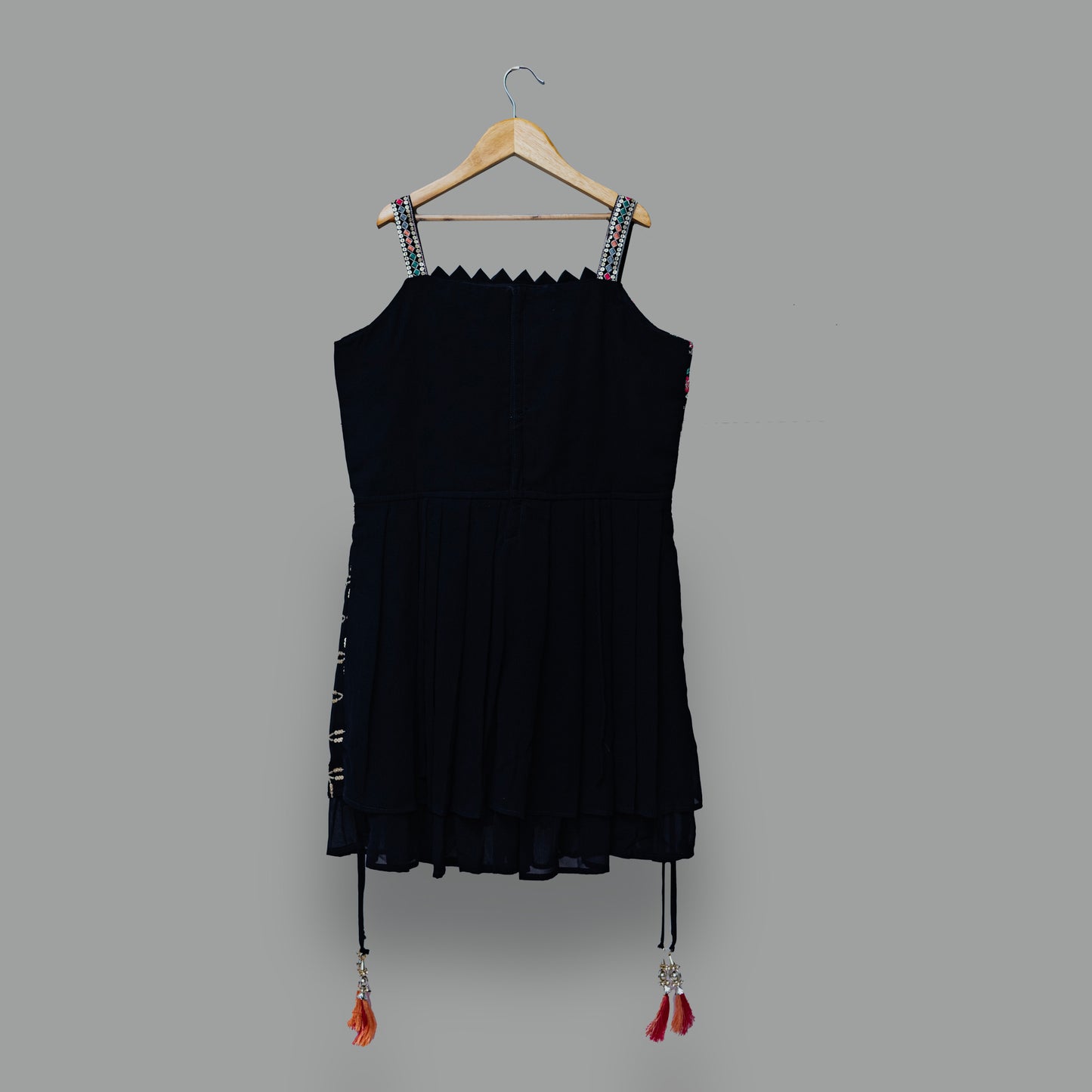 Dark Blue Sequin Dhoti Set