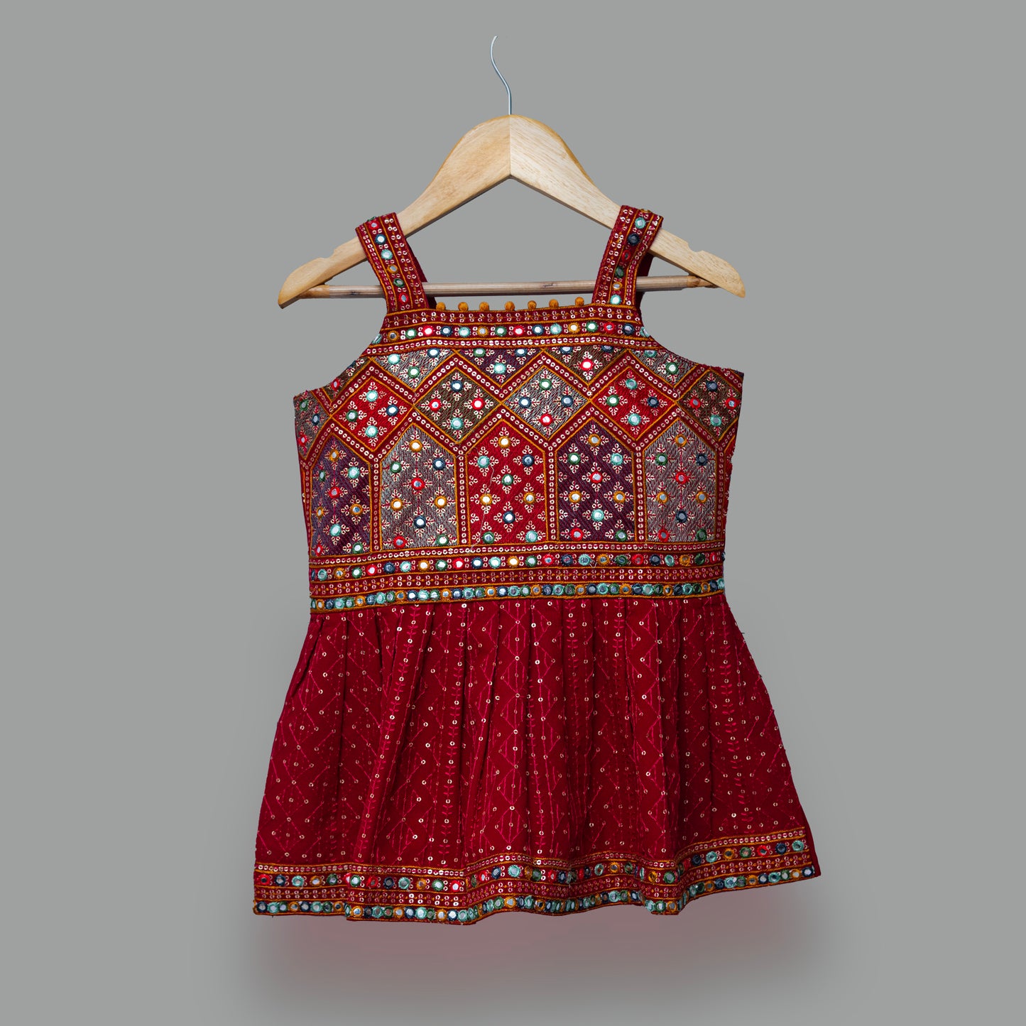 Red Indowestern Palazzo Set