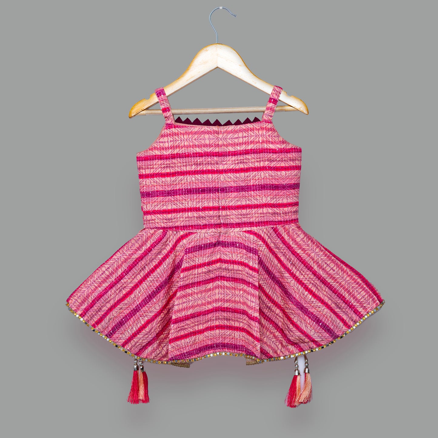 Pink Magenta Dhoti Set