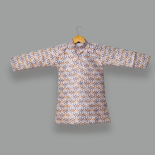 Geometric Print Kurta Set