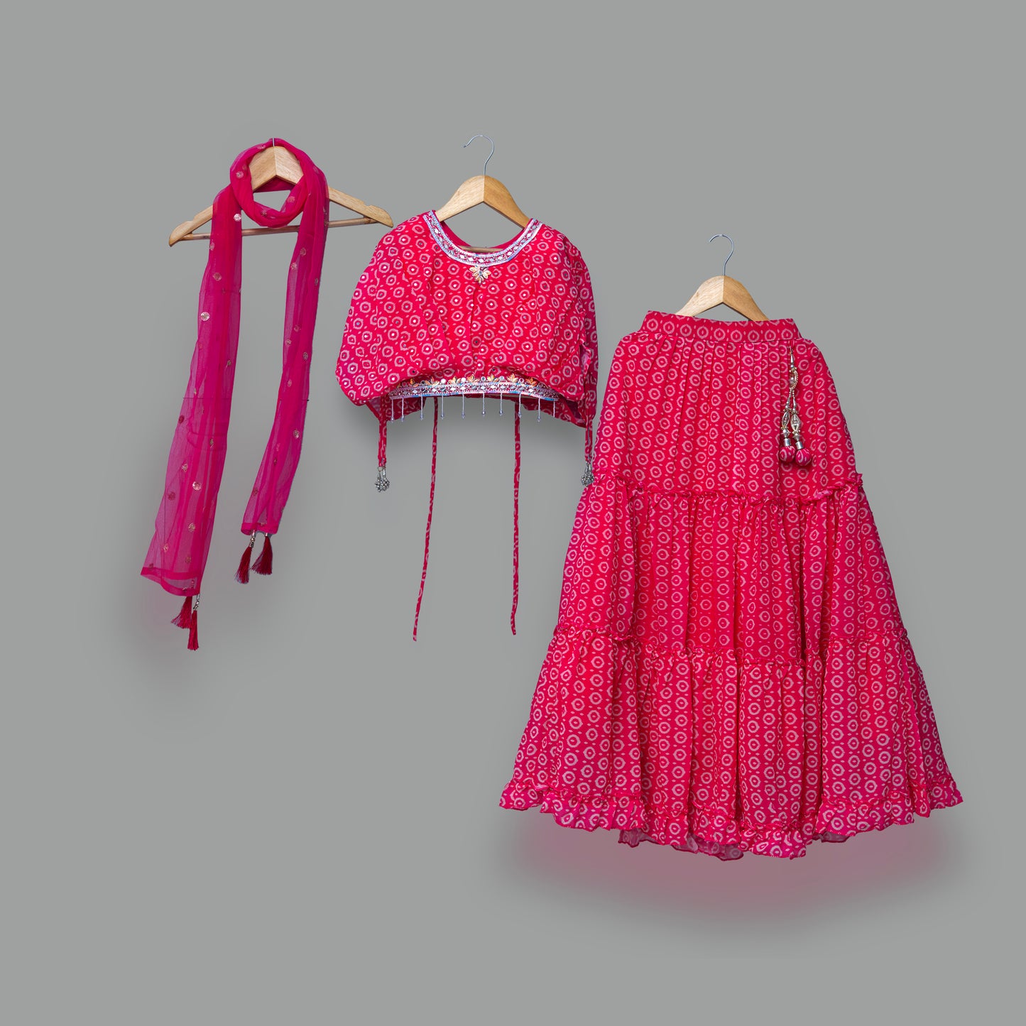 Red Pink Lehenga Choli