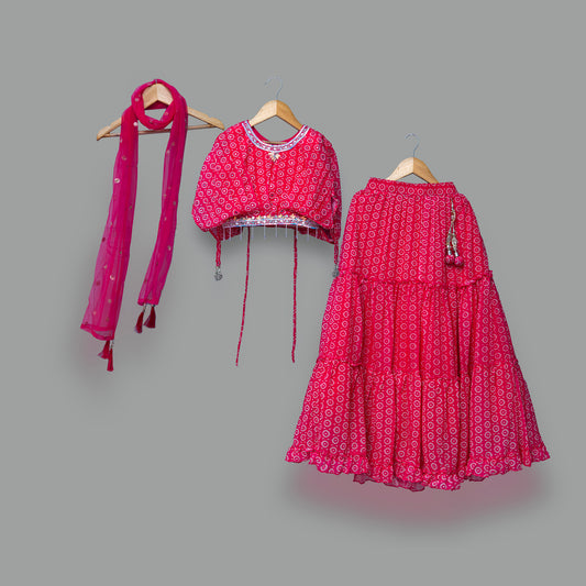 Red Pink Lehenga Choli